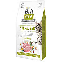 Сухой корм Brit Care Cat by Nutrition Sterilized Immunity Support для стерилизованных кошек со свининой 7 кг