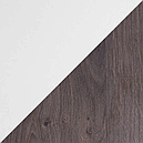 Тумба приліжкова з ЛДСП/МДФ Елен Білий супермат/Дуб графіт Неман, фото 2