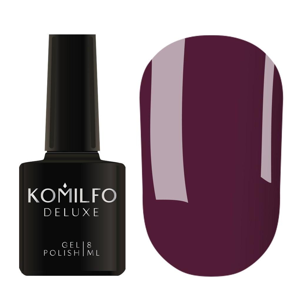 Гель-лак для нігтів Komilfo Deluxe Series №D104 баклажановий, емаль 8 мл