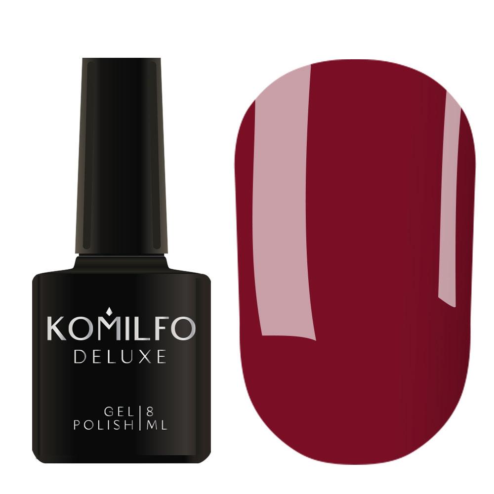 Гель-лак для нігтів Komilfo Deluxe Series NoD096 бордова марсала, емаль 8 мл