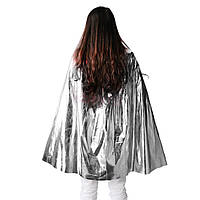 Накидка Короля і Королеви, плащ 70 см колір золото, срібло на хеллоуїн - оригінальний аксесуар на карнавал!