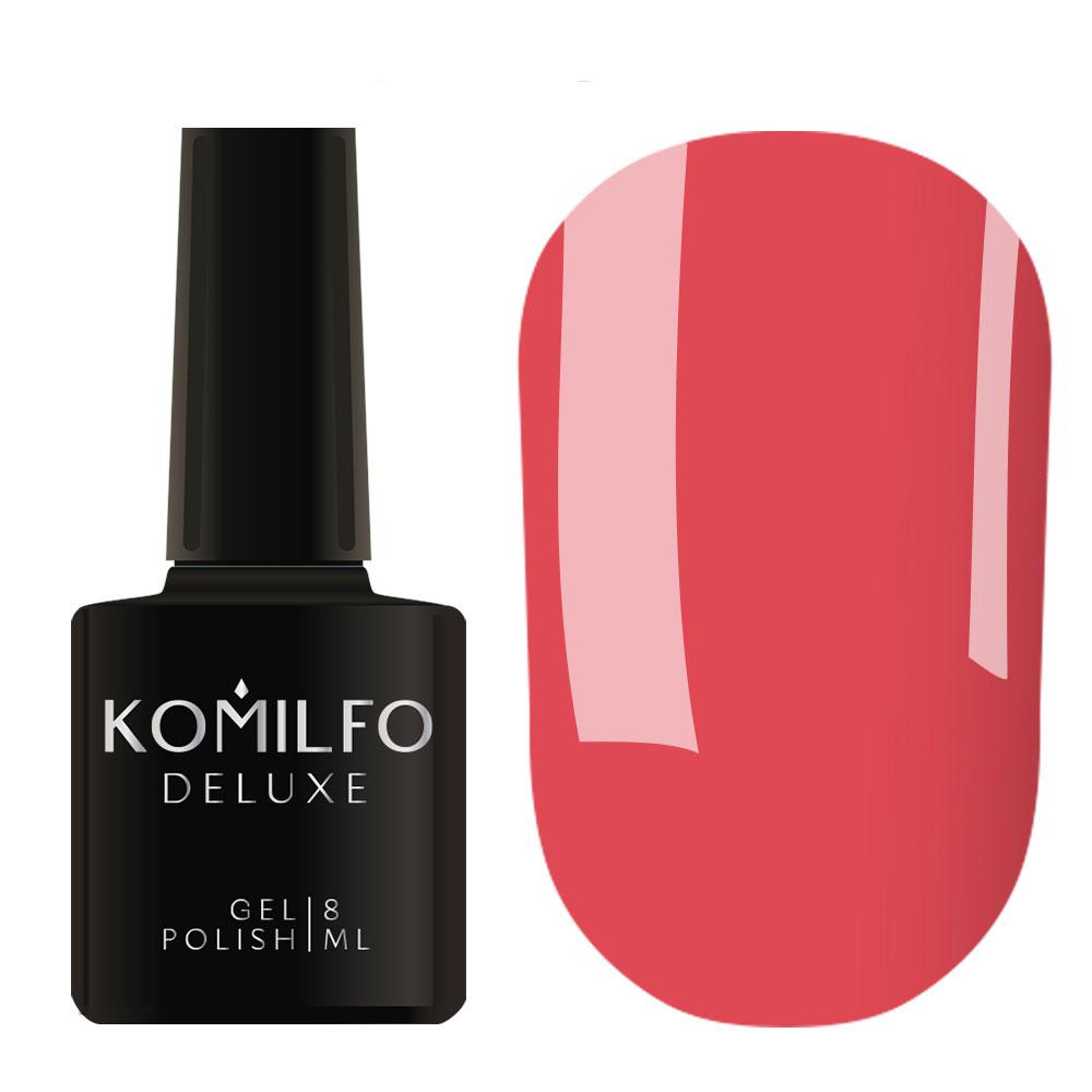 Гель-лак для нігтів Komilfo Deluxe Series №D083, світло-малиновий, емаль 8 мл