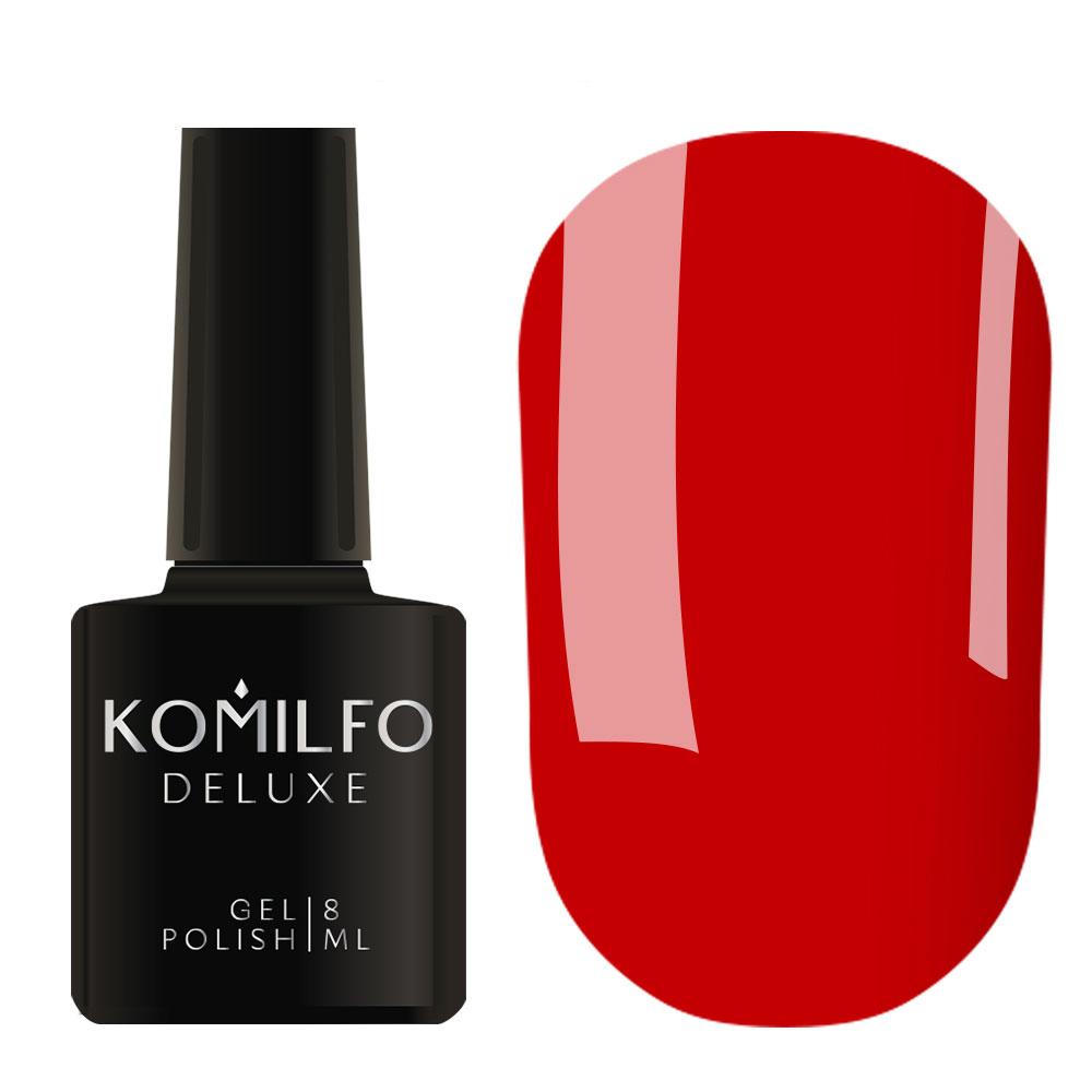 Гель-лак для нігтів Komilfo Deluxe Series №D082 класичний червоний, емаль 8 мл