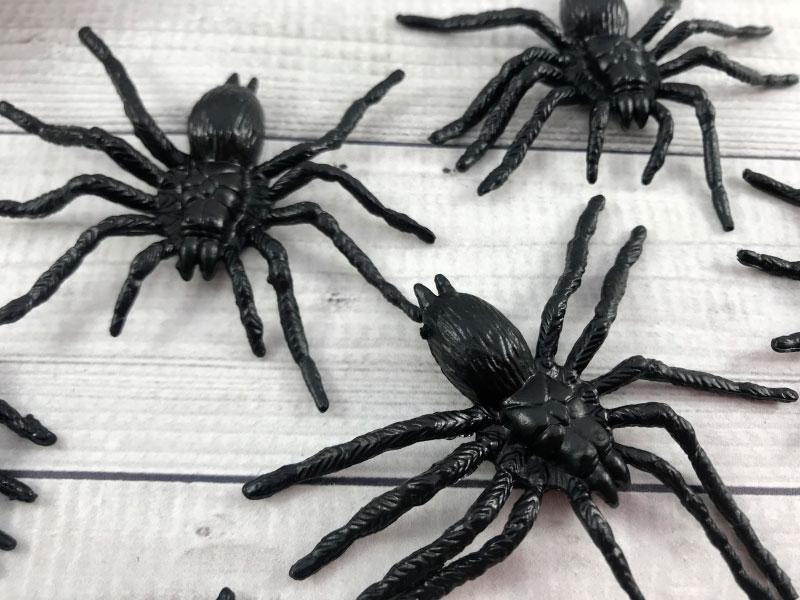 Павук 7см гумовий, набір 6 шт., декорації на Гелловін