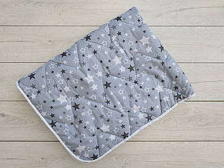 Дитяча стьобана ковдра "Зірочки сірі" (вовна)
