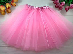 Спідниця карнавальна з фатину, колір рожевий, розмір 30 см