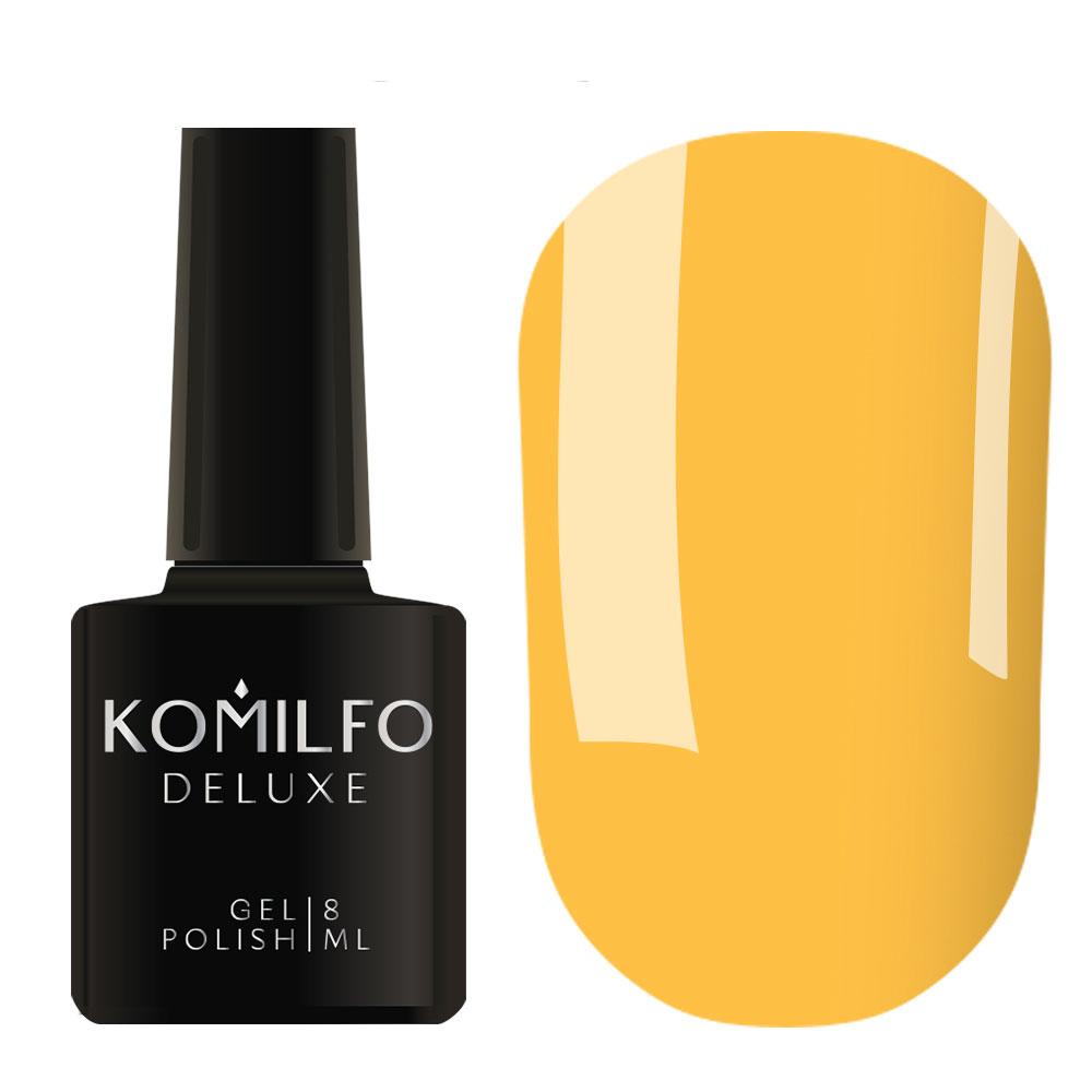 Гель-лак для нігтів Komilfo Deluxe Series №D166 темно жовтий, емаль 8 мл
