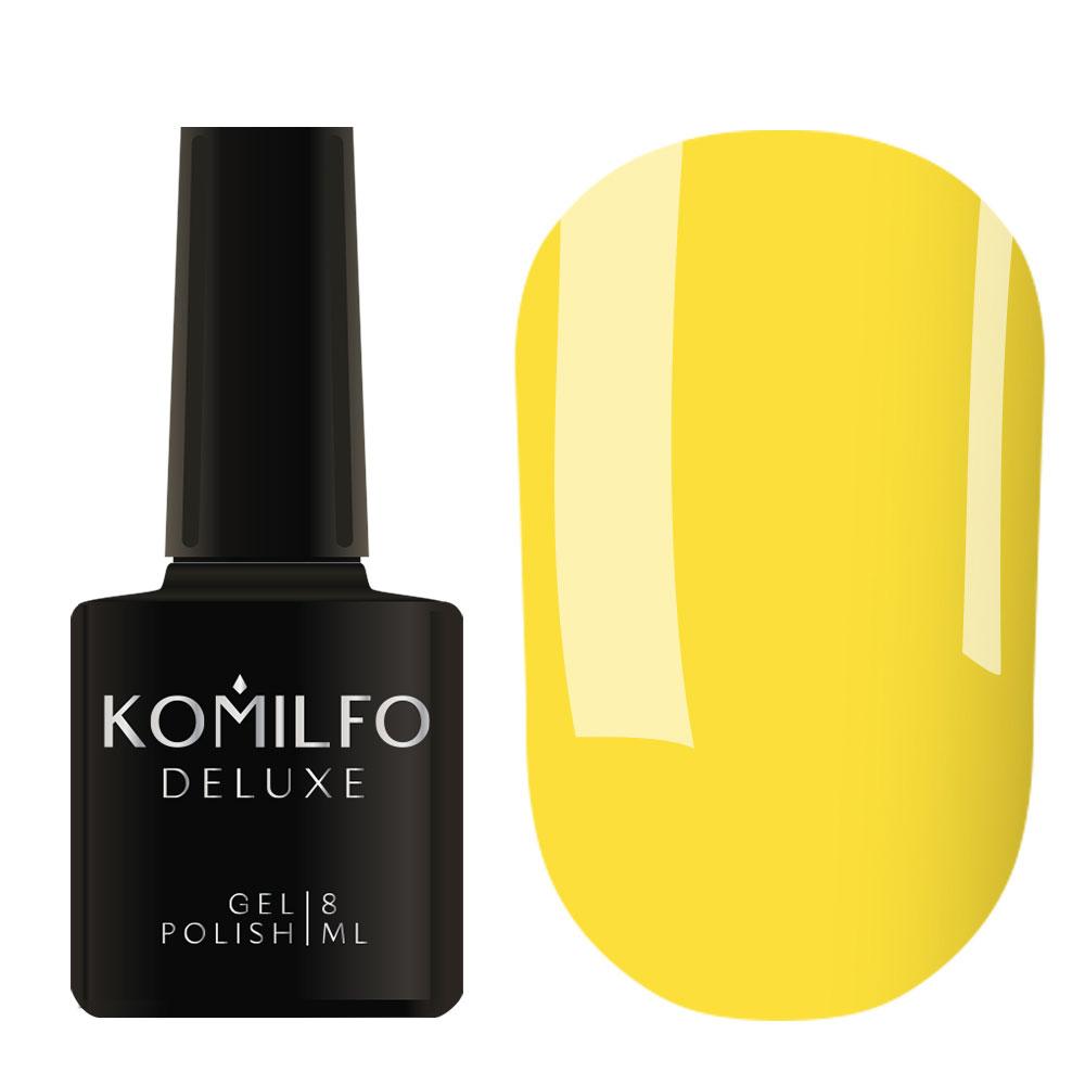 Гель-лак для нігтів Komilfo Deluxe Series №D164 яскраво-жовтий, емаль 8 мл