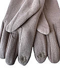 Трикотаж із флісом жіночі рукавички для роботи на телефоні плоншете (тільки ОПТ), фото 6