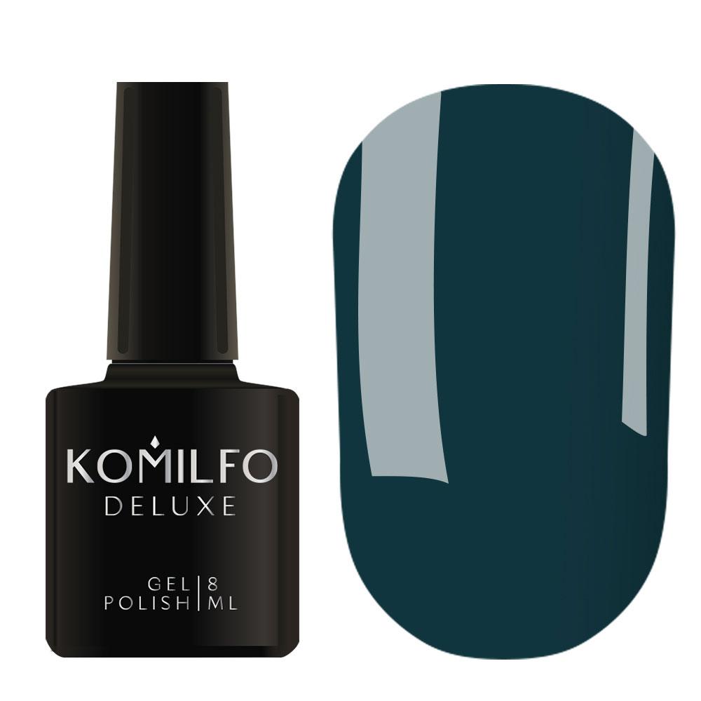 Гель-лак для нігтів Komilfo Deluxe Series №D155 темний нефритовий, емаль 8 мл