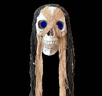 Підвісний декор "Череп із блакитними очима" з LED-підсвіткою Гелловін