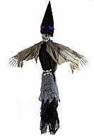 Підвісна декорація скелет "Відьма в сукні" 90х30 см Хеллоуїн, страшний декор