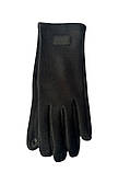 Трикотаж із фліс сенсором чорний жіночі рукавички для роботи на телефоні плоншете (тільки ОПТ), фото 2