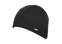 Вязанная мужская шапка черная без отворота размер 56-58