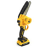 Акумуляторна міні пила DeWalt DCM160N (24V, 4AH, шина 10 см) з напівавтоматичним змащенням ланцюга, фото 6