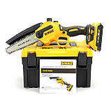 Акумуляторна міні пила DeWalt DCM160N (24V, 4AH, шина 10 см) з напівавтоматичним змащенням ланцюга, фото 10