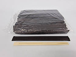 Палички для суші бамбукові 230 мм Ø4,2 мм(100 шт)(1 пач)палочки в чорній паперовій індивідуальній упаковці