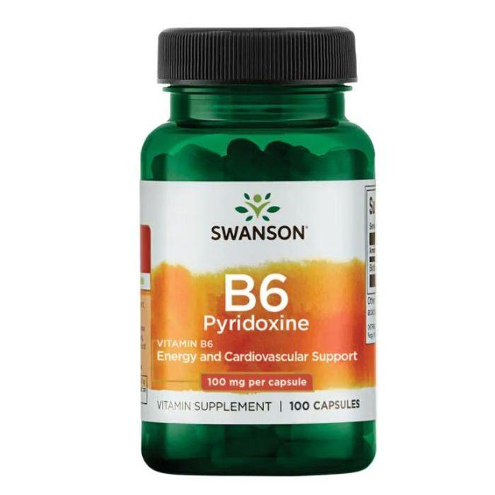 Вітамін B6 Swanson Vitamin B6 Pyridoxine 100 mg 100 Caps