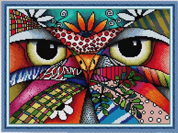 Набір для вишивання за нанесеною на канву схемою "Eagle Painting". AIDA 14CT printed 40*30 см