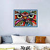 Набір для вишивання за нанесеною на канву схемою  "Eagle Painting". AIDA 14CT printed 40*30 см, фото 11