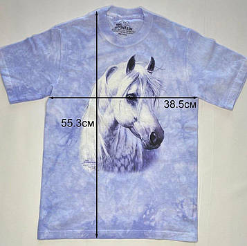 Дитяча футболка 3д із фото коня, Футболка The Mountain з головою коня — розмір 38*55 см, США