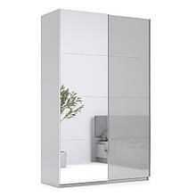 Шафа купе (шкаф купе) дводверна з ЛДСП 1.5 м Мегі Глянець Сірий Шиншила Миро-Марк