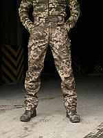 Зимові штани софтшел Піксель Зимова форма ЗСУ Тактичні теплі штани Армійські піксельні штани на флісі