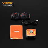 Налобний світлодіодний ліхтарик Videx H085 400 Lm 5000K, акумулятор 850 mAh, фото 5