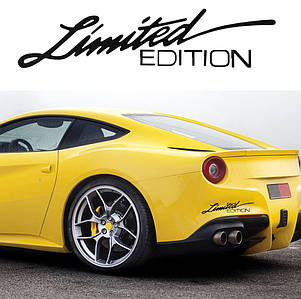Наклейка на авто Limited Edition 16х3,8 см Біла