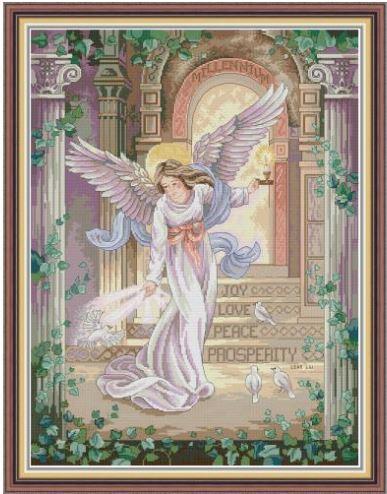 Набір для вишивання за нанесеною на канву схемою "Millennium Angel". AIDA 14CT printed 48*61 см
