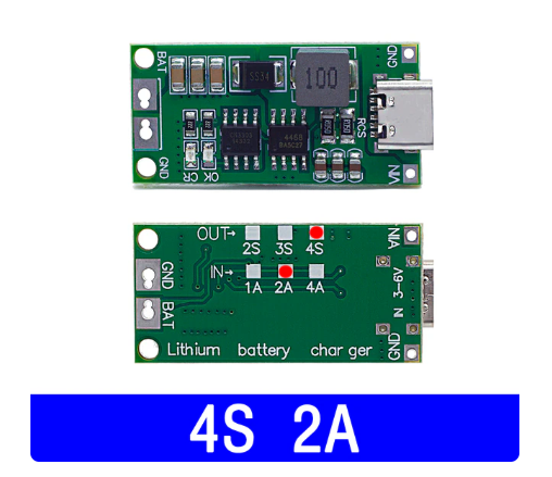 Модуль Зарядного устройства 4S 2A с Type-C DDTCCRUB для літій-іонних (полімерних) акумуляторів 16,8 v