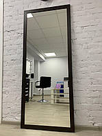 Зеркало настенное в полный рост большое Венге 170х70 ростовое напольное в коричневой раме мдф