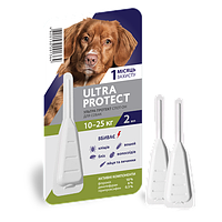 Капли от блох и клещей Ультра Протект Ultra Protect для собак 10 - 25 кг , 1 пипетка