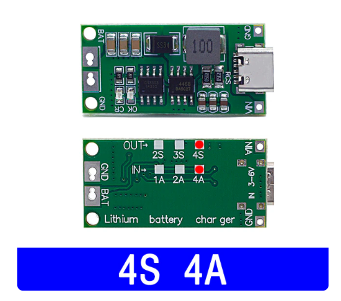 Модуль Зарядного устройства 4S 4A с Type-C DDTCCRUB для літій-іонних (полімерних) акумуляторів 16,8 v