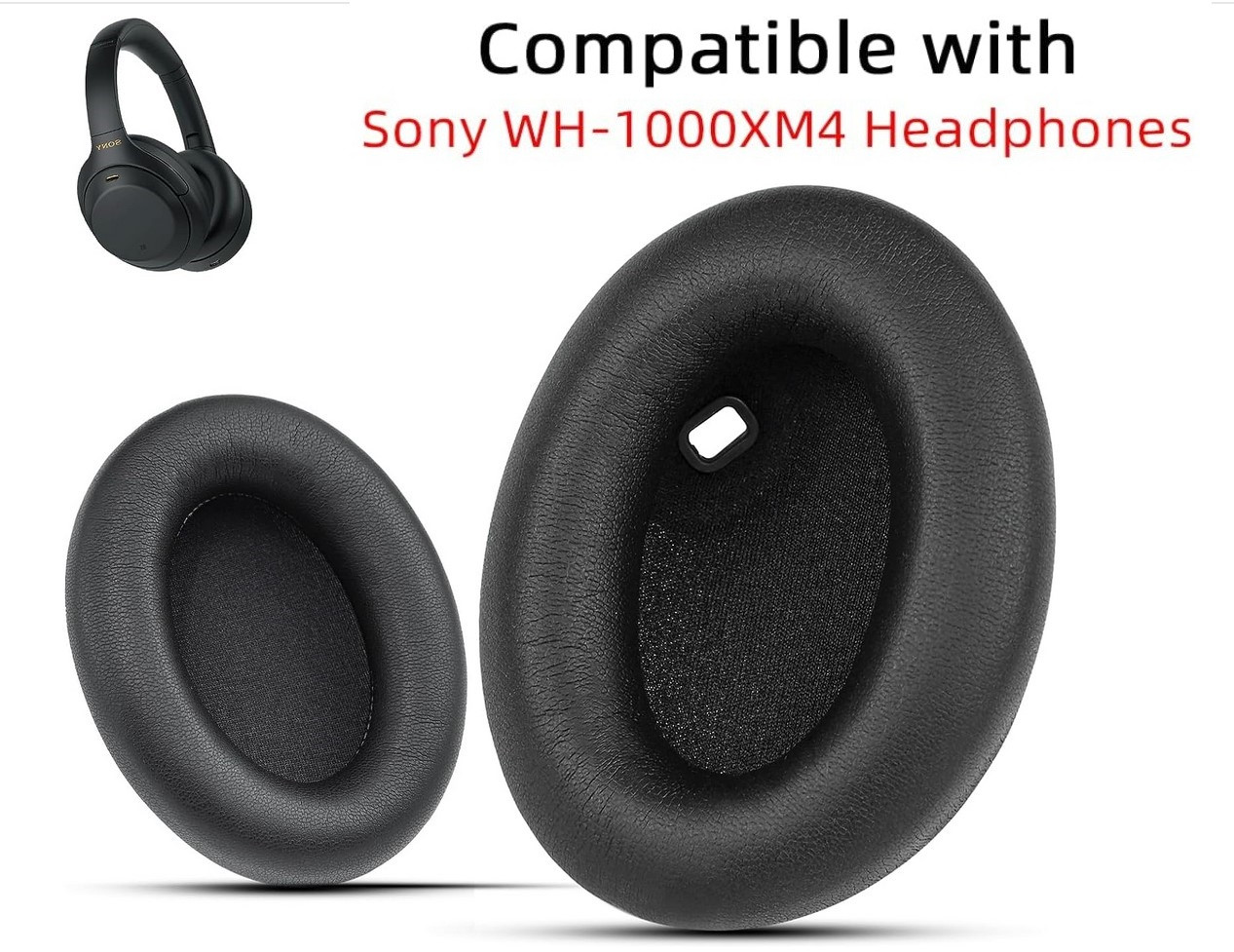 Оригінальні амбушури для навушників Sony WH-1000XM4 Колір Чорний Black