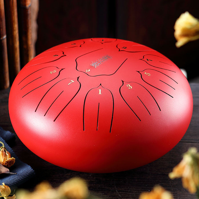 Купить Глюкофон "Happy Drum" 11 нот Красный Карбоновая сталь, цена 3800 ...