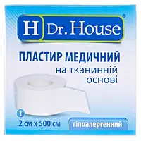 Пластырь катушка медицинский Dr. House (Доктор Хаус) тканевая основа 2*500