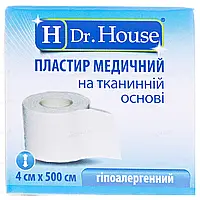 Пластырь катушка медицинский Dr. House (Доктор Хаус) тканевая основа 4*500