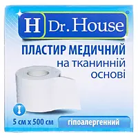 Пластырь катушка медицинский Dr. House (Доктор Хаус) тканевая основа 5*500