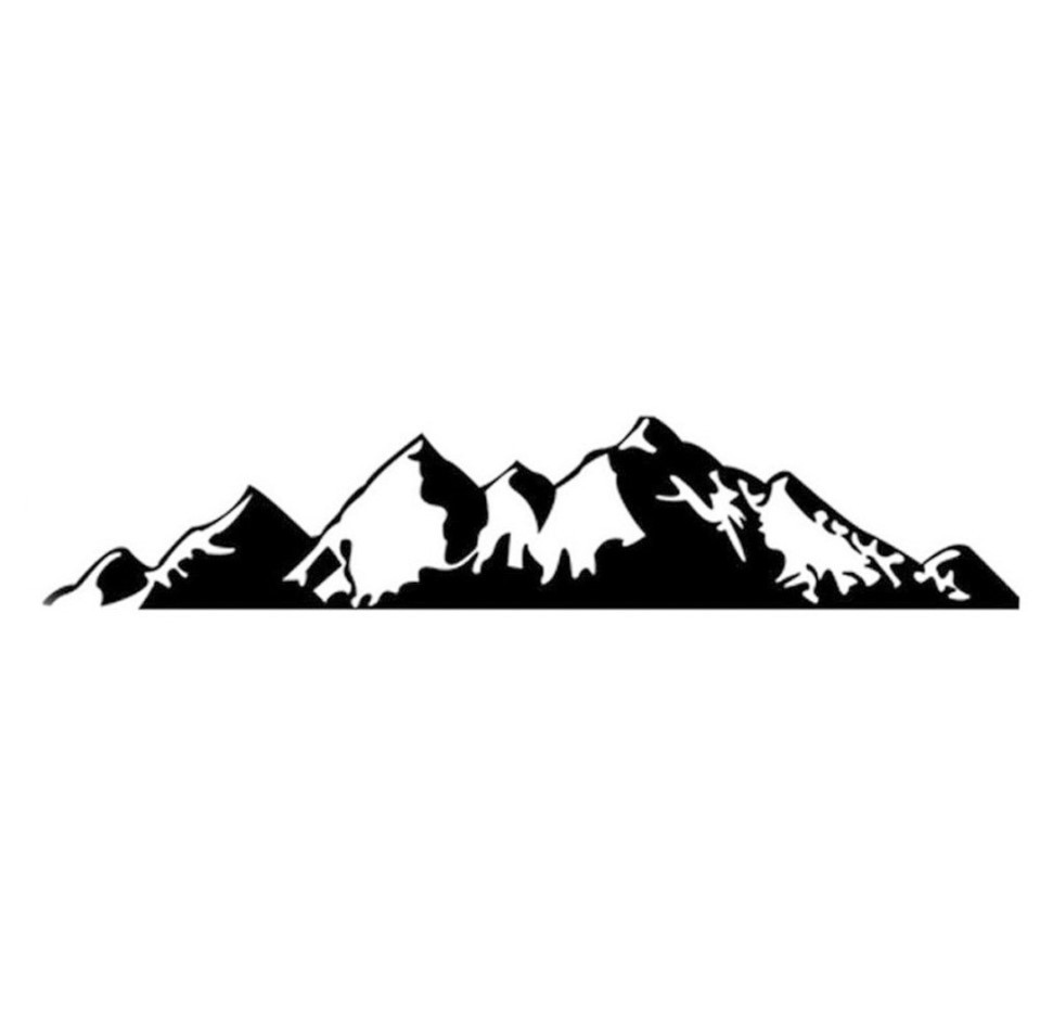 Наклейка на авто Mountain hill 50*10cm Чорна