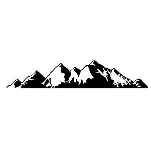 Наклейка на авто Mountain hill 50*10cm Чорна