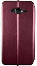 Чохол книжка Elegant book для Samsung Galaxy J700h бордовий, фото 3