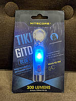 Мощный мини-наключник Nitecore TIKI GITD, люминесцентный с ультрафиолетом синий