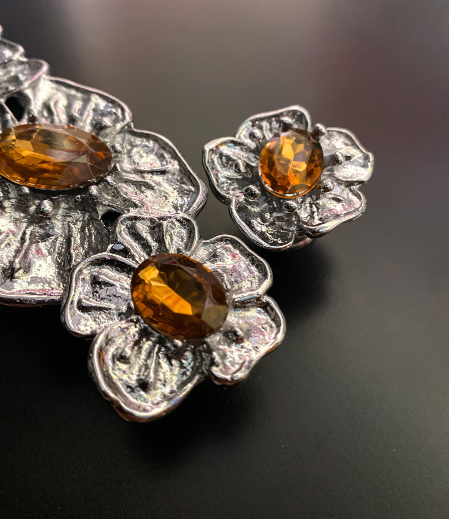 Ручка-кнопка Exclusive с кристаллом MONE CHROM 6805-36KRC