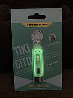 Мощный мини-наключник Nitecore TIKI GITD, люминесцентный с ультрафиолетом зеленый