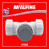 Трійник з вентиляційним клапаном 50 мм McAlpine VP50T, фото 4