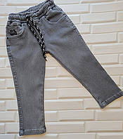 Турецкие детские темно-серые джинсы мом в рубчик для мальчика 4,5,6 лет