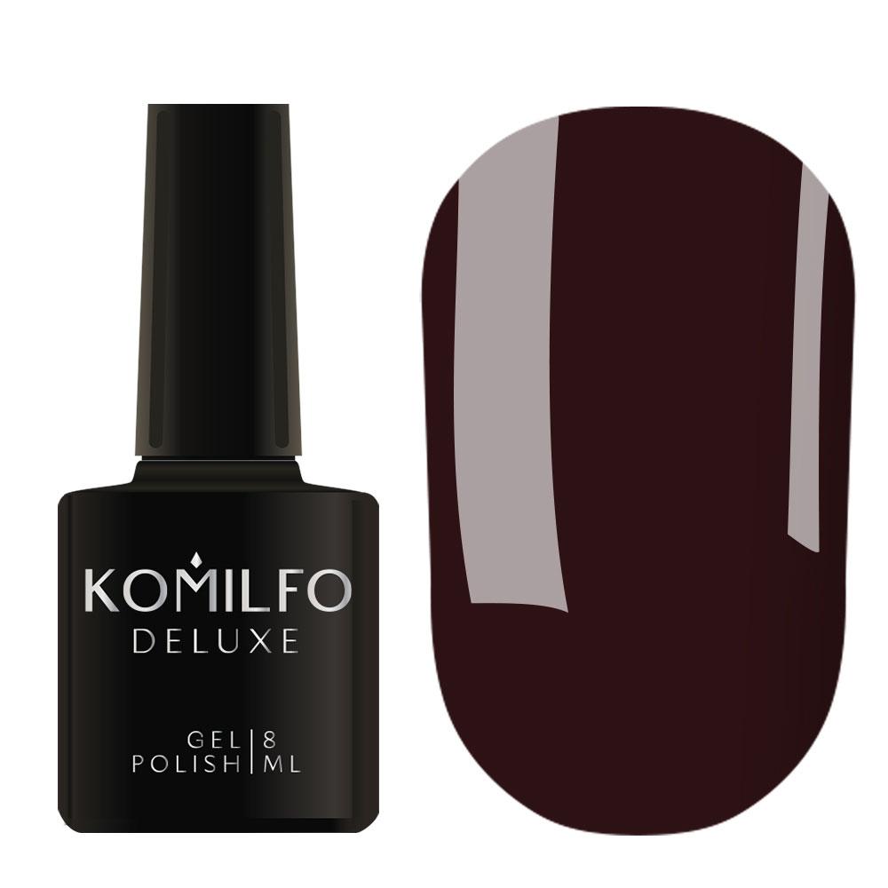 Гель-лак для нігтів Komilfo Deluxe Series №D229 темно-бордовий, емаль 8 мл