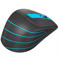 Мишка бездротова безшумна A4 Fstyler FG30S (Blue) чорний/блакитний, фото 2