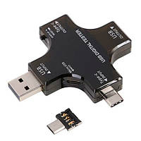 USB тестер тока напряжения емкости с Bluetooth, Type-C MicroUSB, Atorch J-7C - Топ Продаж!